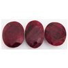 Image 1 : 226.04ctw Ruby Oval Cut Loose Gemstone lot of 3