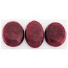 Image 2 : 226.04ctw Ruby Oval Cut Loose Gemstone lot of 3