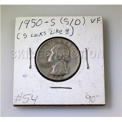 1950-S (S/D) 25Cents VF