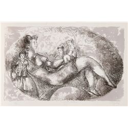 Chaim Gross, Happy Mother, Lithograph