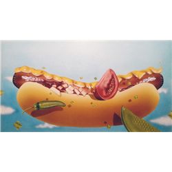 Hugo Prado, Chicago Hot Dog, Mixed Media Painting