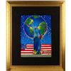 Image 1 : Peter Max, Peace on Earth, Mixed Media Painting
