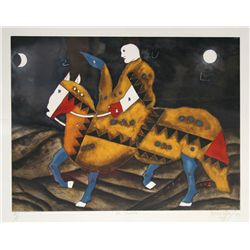 Javier Arevalo, El Caballito, Aquatint Etching