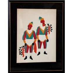 Carlos Merida, Carnival in Mexico III, Stone Lithograph