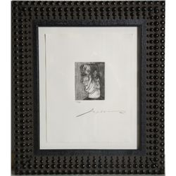 Jose Luis Cuevas, Self-Portrait, Etching