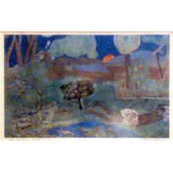 Romare Bearden, The Wishing Pool, Offset Color Lithograph