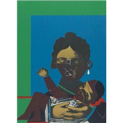 Romare Bearden, Mother and Child, Screenprint and Offset Lithograph