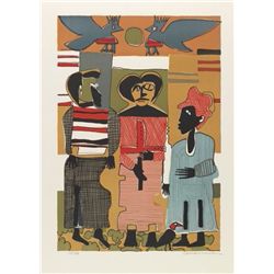 Romare Bearden, Firebirds, Lithograph