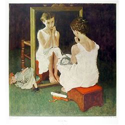 Norman Rockwell, Girl at the Mirror, Poster