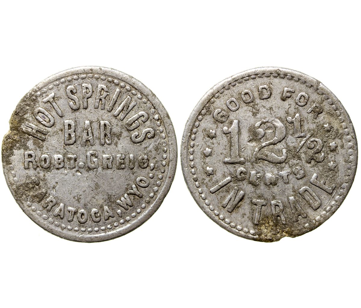 Hot Springs Bar Token WY - Saratoga,Carbon County