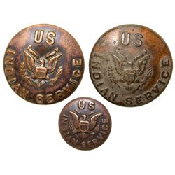 U.S. Indian Service Buttons  - , -  -