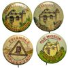 Image 1 : Pacific Electric Railway Trolley Trip Advertising Pins Group CA - Los Angeles, - c1900 -