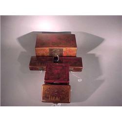 Group of five, old/antique Chinese lacquer bo