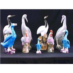 Group of nine, Chinese enameled porcelain mod