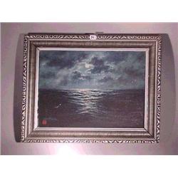 Older, Japanese oil painting on canvas, seasc