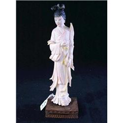 Well-carved and older, Chinese lightly polych