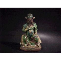 Small Chinese, Ming Dynasty, polychrome glaze
