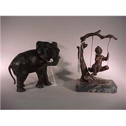 Two old, American or Continental bronzes: fin