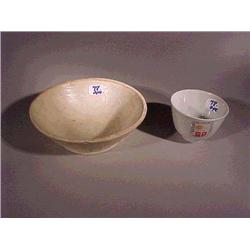 Two Chinese ceramics: Sung, Ying Ch'ing bowl
