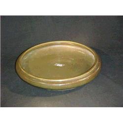 Large, shallow Chinese "tea dust"-like glazed