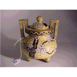 Antique, Japanese cloisonné enamel tripod cen