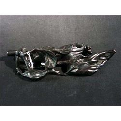 Unusual, Chinese carved zitan wood scholar's