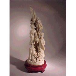 Well-carved and detailed, older Chinese ivory