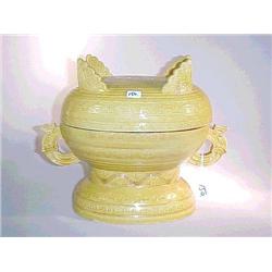 Very unusual and antique, large Chinese yello