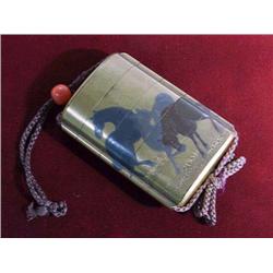 Fine, antique four-case gold lacquer inro wit