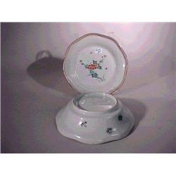 Pair of antique, Japanese Kakiemon enameled p