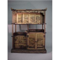 Fine and rare antique, Japanese miniature lac