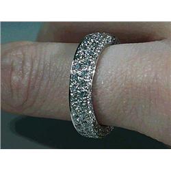 Fine, platinum and diamond wedding band, pave