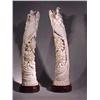 Image 1 : Pair of tall, very well-carved and elaboratel