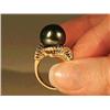 Image 1 : Ladies 18K yellow gold ring, set with a large