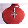 Image 1 : Good, 18K white gold cross pendant, set with