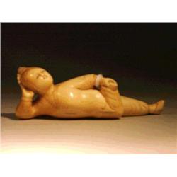 Finely carved and highly unusual, Chinese ivo