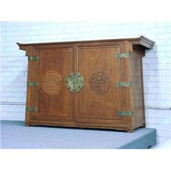 Older, large Chinese rosewood altar cabinet w