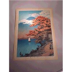 Attractive, old Japanese woodblock print by H