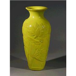 Well-carved, Chinese "Imperial yellow" Peking