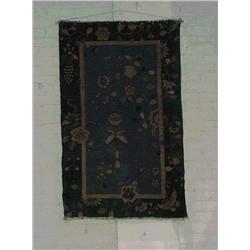Old, Chinese Art Deco wool rug with floral sp