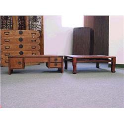 Two old, Japanese pieces of wood furniture: k