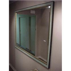 Two very large, decorative mirrors: green fra