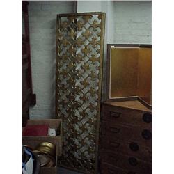 Large lacquered wood panel with openwork styl