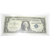 Image 1 : 1957 SERIES A $1 SILVER CERTIFICATE BILL SERIAL #P16092252A *RARE CRISP BILL AU HIGH GRADE*!!