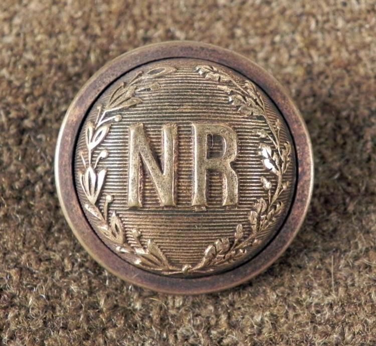 NR National Rifles Antique Post Civil War Coat Button
