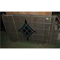 Three c1900/1910 leaded stained glass wind...