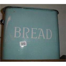 A light blue enamel "Bread bin"...