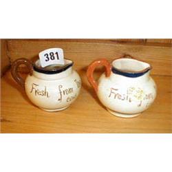 A pair of Torquay pottery "Fresh from the ...