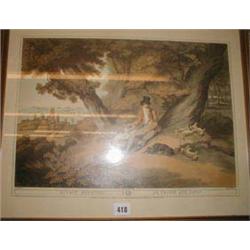 Three framed and glazed hunting prints, Sn...