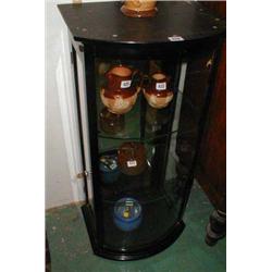 A late C19th ebonized display cabinet with...